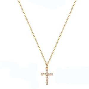 Elegant Gold Cross Pendant Necklace
